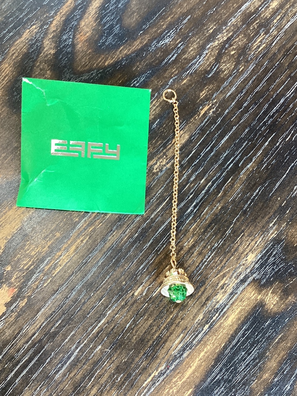 Effy Green Bell Pendant Bag Charm